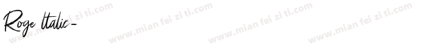 Roge ltalic字体转换